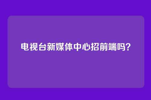 电视台新媒体中心招前端吗？