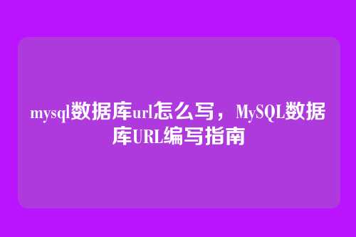 mysql数据库url怎么写,MySQL数据库URL编写指南